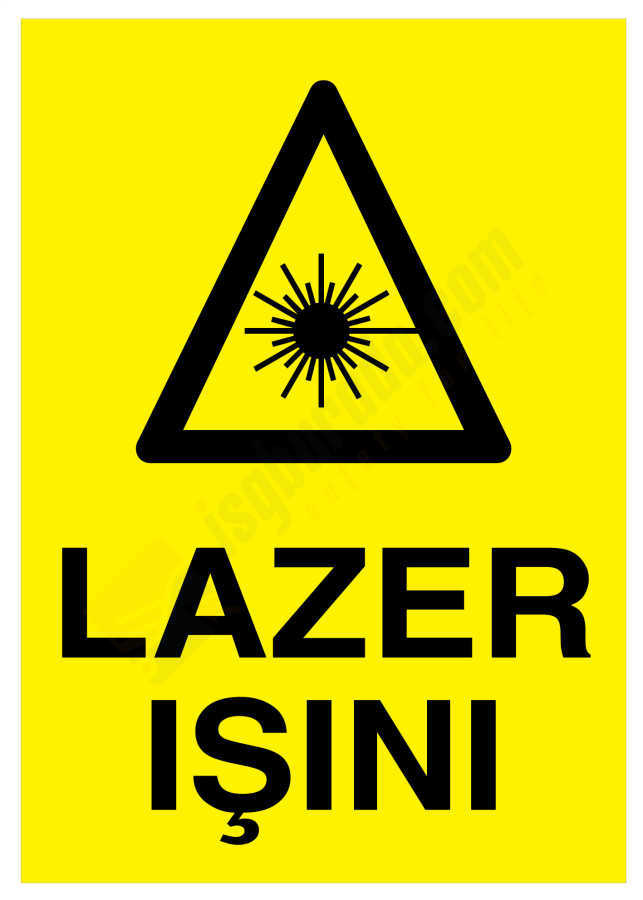 Lazer Işını İş Güvenliği Levhası