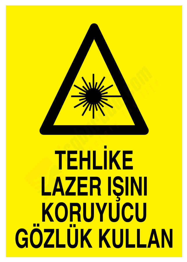 Tehlike Lazer Işını Koruyucu Gözlük Kullan