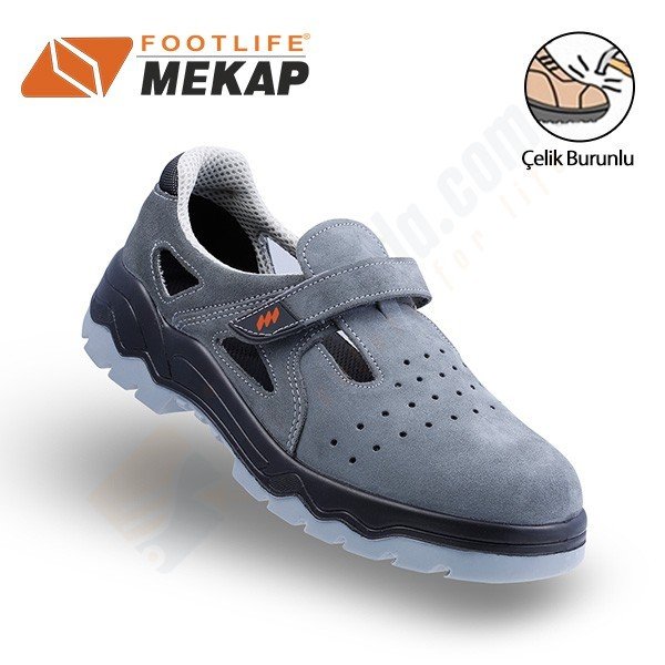 Mekap Sandal 034L-01 Gri S1 SRA İş Ayakkabısı