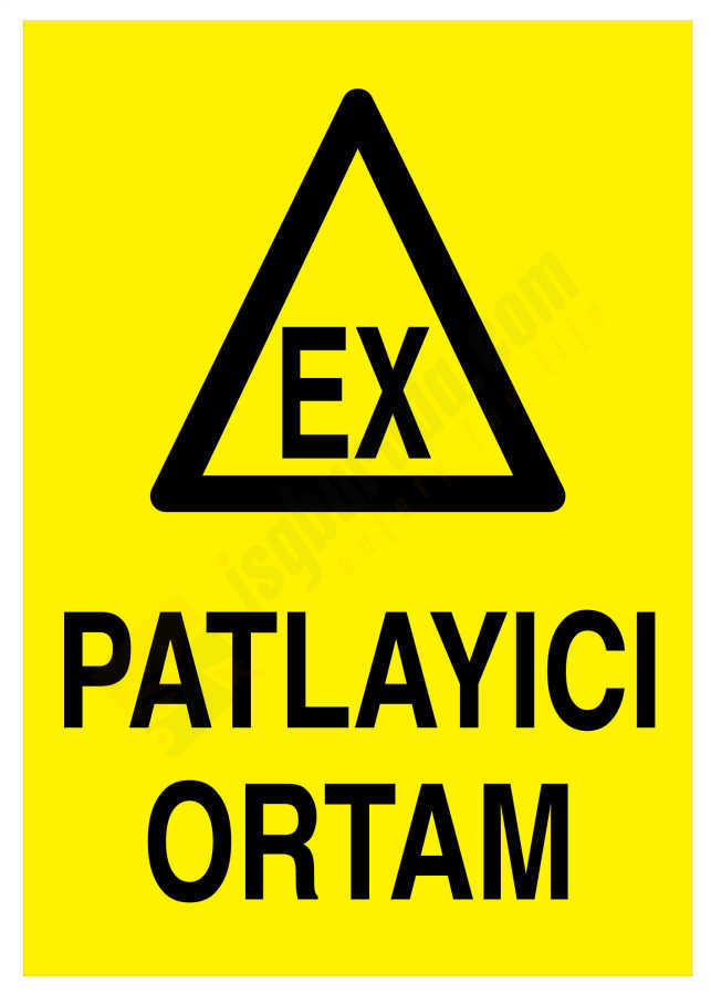 Patlayıcı Ortam İş Güvenliği Levhası