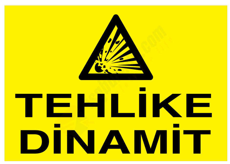 Tehlike Dinamit İş Güvenliği Levhası