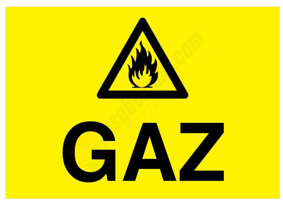 Gaz İş Güvenliği Levhası