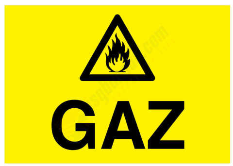 Gaz İş Güvenliği Levhası