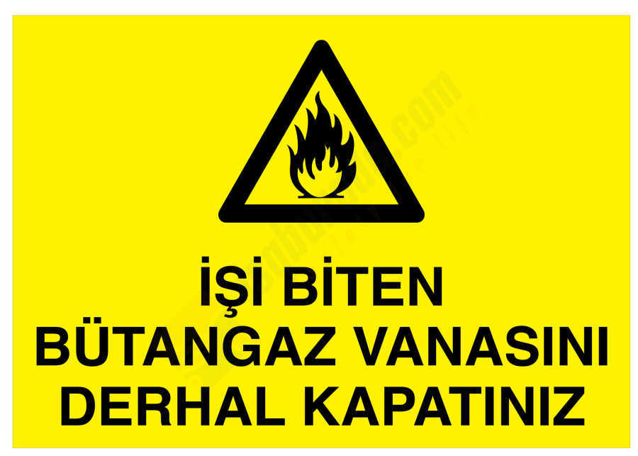 İşi Biten Bütangaz Vanasını Derhal Kapatınız