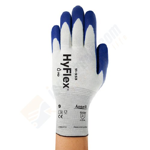 Ansell HyFlex 11-953 Aşınma Dirençli Yağ Tutmaz Nitril İş Eldiveni