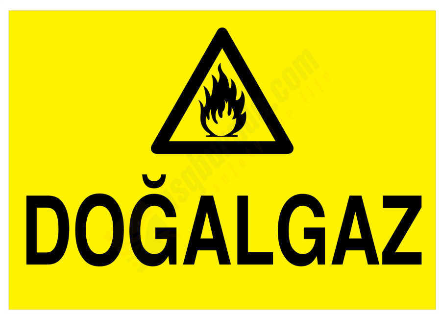 Doğalgaz İş Güvenliği Levhası