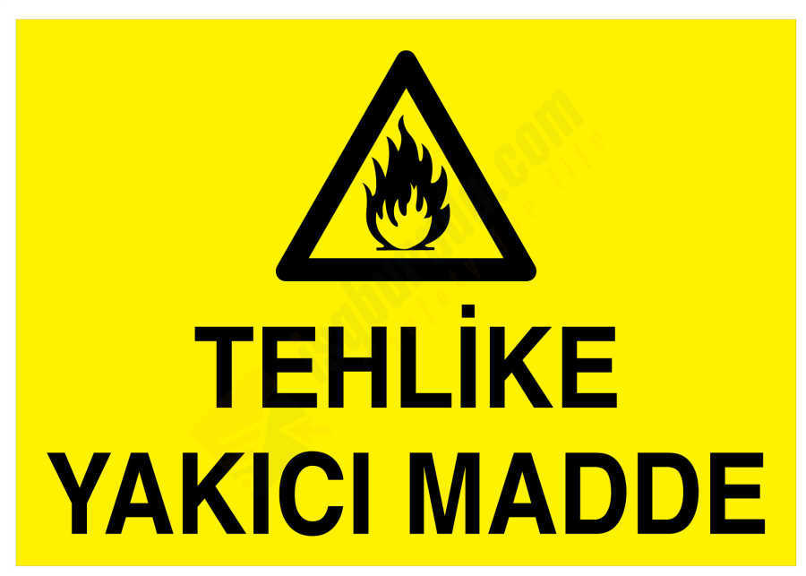Tehlike Yakıcı Madde İş Güvenliği Levhası