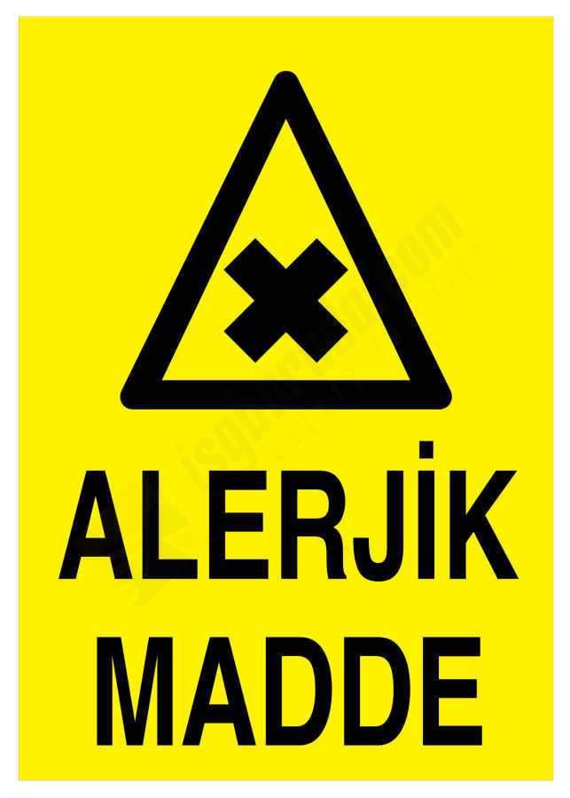 Alerjik Madde İş Güvenliği Levhası
