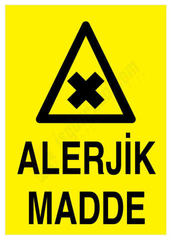Alerjik Madde İş Güvenliği Levhası