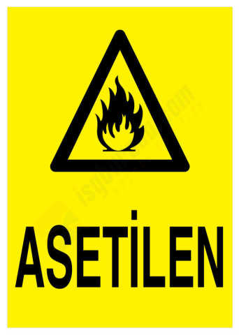 Asetilen İş Güvenliği Levhası