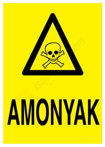 Amonyak İş Güvenliği Levhası