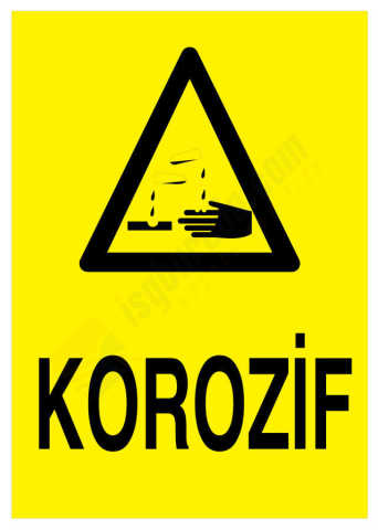 Korozif İş Güvenliği Levhası