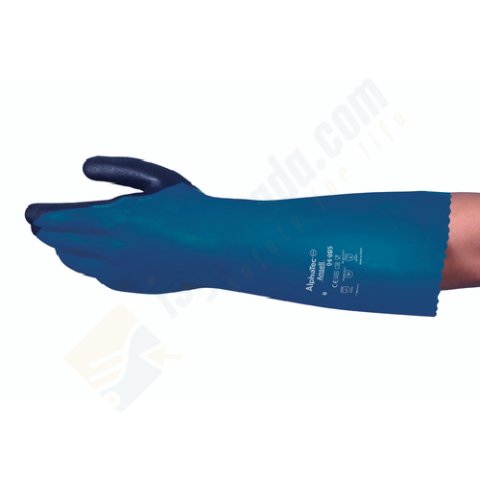 Ansell Alphatec 04-005 Nitril PVC Kimyasal İş Eldiveni