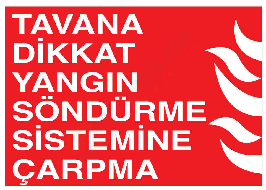 Tavana Dikkat Yangın Söndürme Sistemine Çarpma