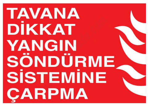 Tavana Dikkat Yangın Söndürme Sistemine Çarpma