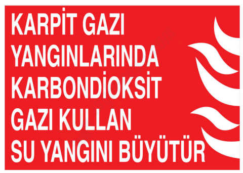 Karpit Gazı Yangınlarında Karbondioksit Gazı Kullan Su Yangını Büyütür