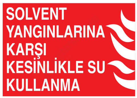 Solvent Yangınlarına Karşı Kesinlikle Su Kullanma