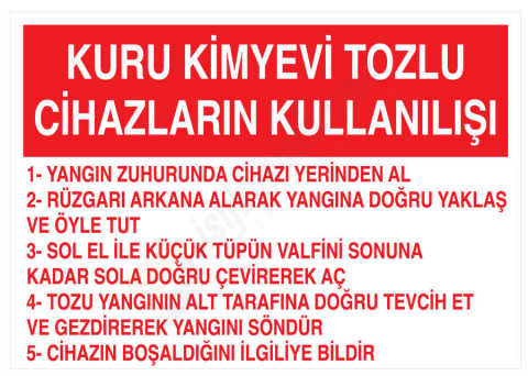 Kuru Kimyevi Tozlu Cihazların Kullanılışı