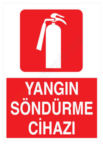 Yangın Söndürme Cihazı İş Güvenliği Levhası