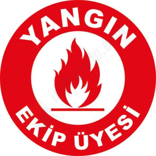 Yangın Ekip Üyesi Baret Etiketi