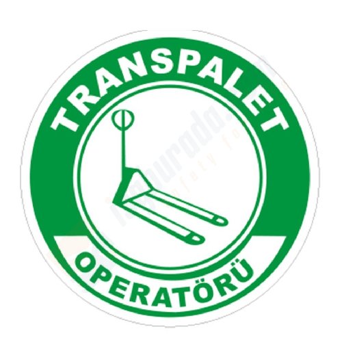 Transpalet Operatörü Baret Etiketi