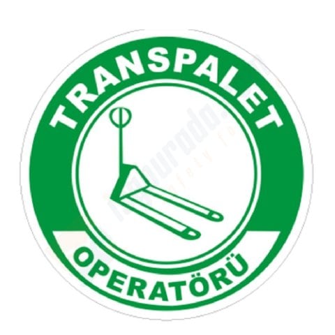 Transpalet Operatörü Baret Etiketi