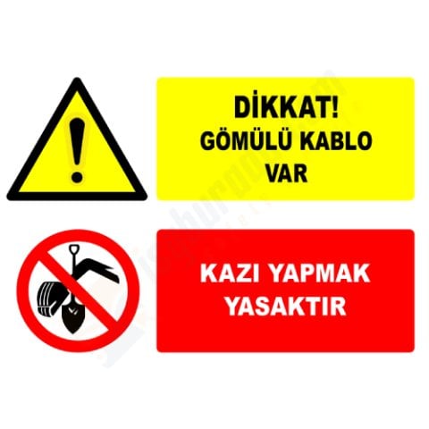 Dikkat Gömülü Kablo İzinsiz Kazı Yapılmaz