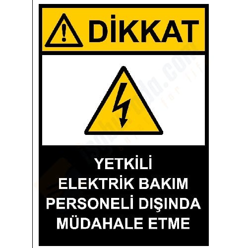 Yetkilli Elektrik Bakım Personeli Dışında Müdahale Etme