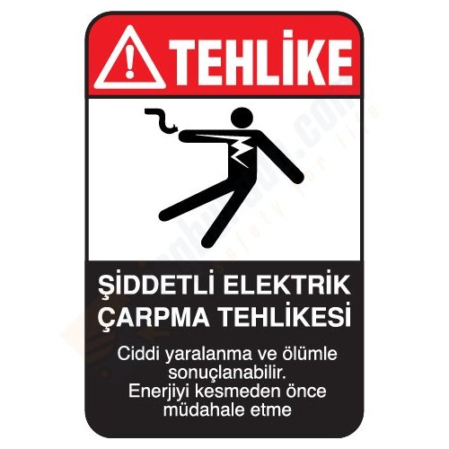 Şiddetli Elektrik Çarpma Tehlikesi