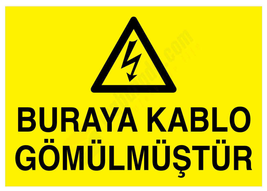 Buraya Kablo Gömülmüştür İş Güvenliği