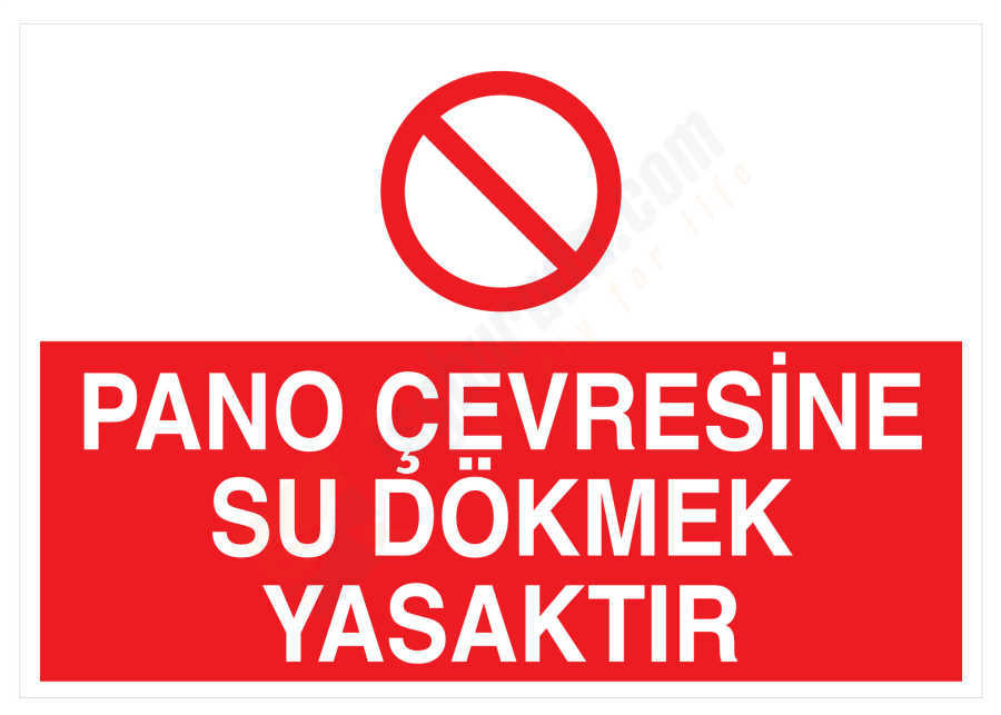 Pano Çevresine Su Dökmek Yasaktır