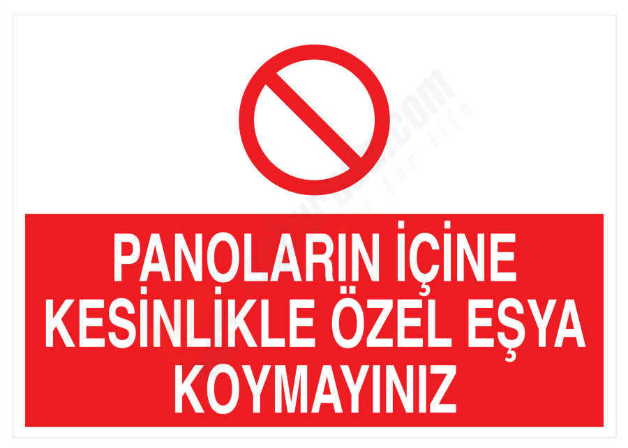 Panoların İçine Kesinlikle Özel Eşya Koymayınız