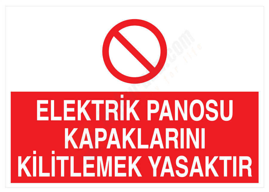 Elektrik Panosu Kapaklarını Kilitlemek Yasaktır
