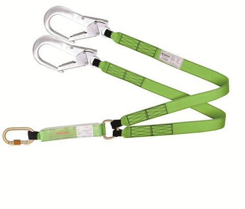 Karam KA361 A Şok Emici Çift Kollu Kolonlu Alüminyum Kancalı lanyard
