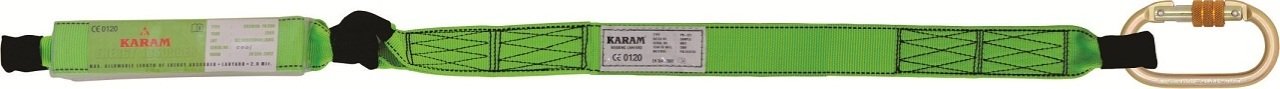 Karam KA322 Şok Emici Tek Kolon Halatlı Karabinalı lanyard