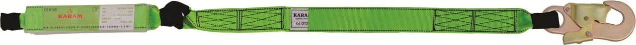 Karam KA324 Şok Emici Tek Kolon Halatlı Küçük Kancalı lanyard