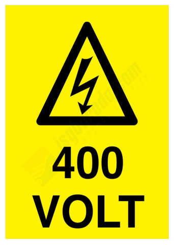 400 Volt İş Güvenliği Levhası