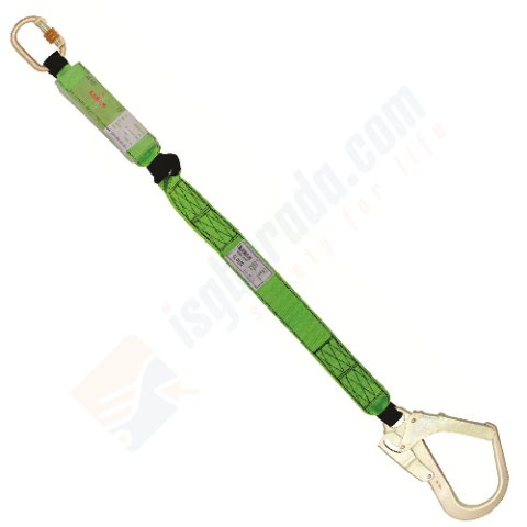 Karam KA328 Şok Emici Tek kol şok emici kolon halatlı büyük kancalı Karabinalı lanyard