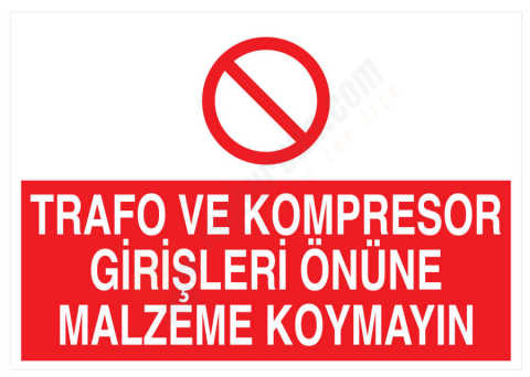 Trafo Ve Kompresör Girişleri Önüne Malzeme Koymayın