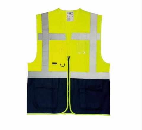 UNIWEST UW-211 YÖNETİCİ İKAZ YELEĞİ SARI-LACİVERT