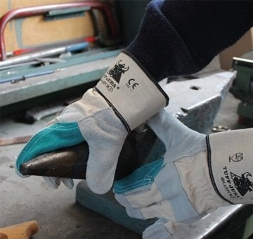 Juba 404 ARPCB Arkası Kanvas, Avuç İçi ve İşaret Parmağı Çift Kat Süet Deri Eldiven