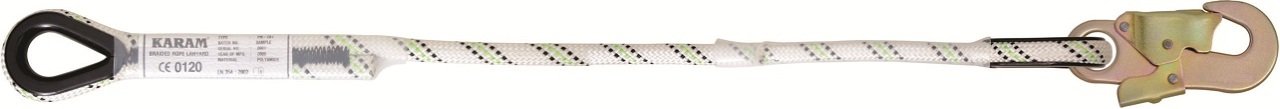 Karam Kİ284 Kemer sabitleme Halatı Statik Lanyard Küçük Kancalı