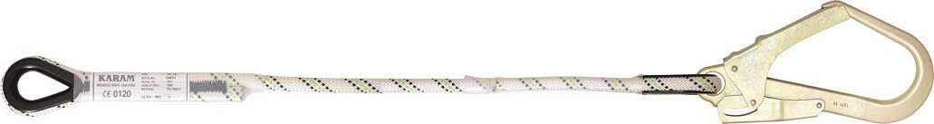 Karam Kİ286 Kemer sabitleme Halatı Statik Lanyard büyük kancalı