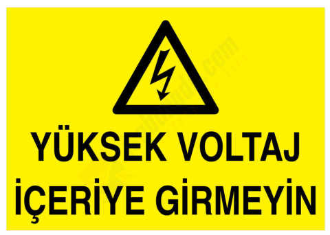 Yüksek Voltaj İçeriye Girmeyin