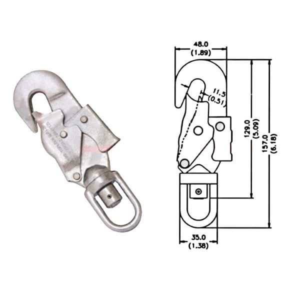 Karam KK122 Çift Emniyetli Küçük Fırdöndülü Çelik Kanca