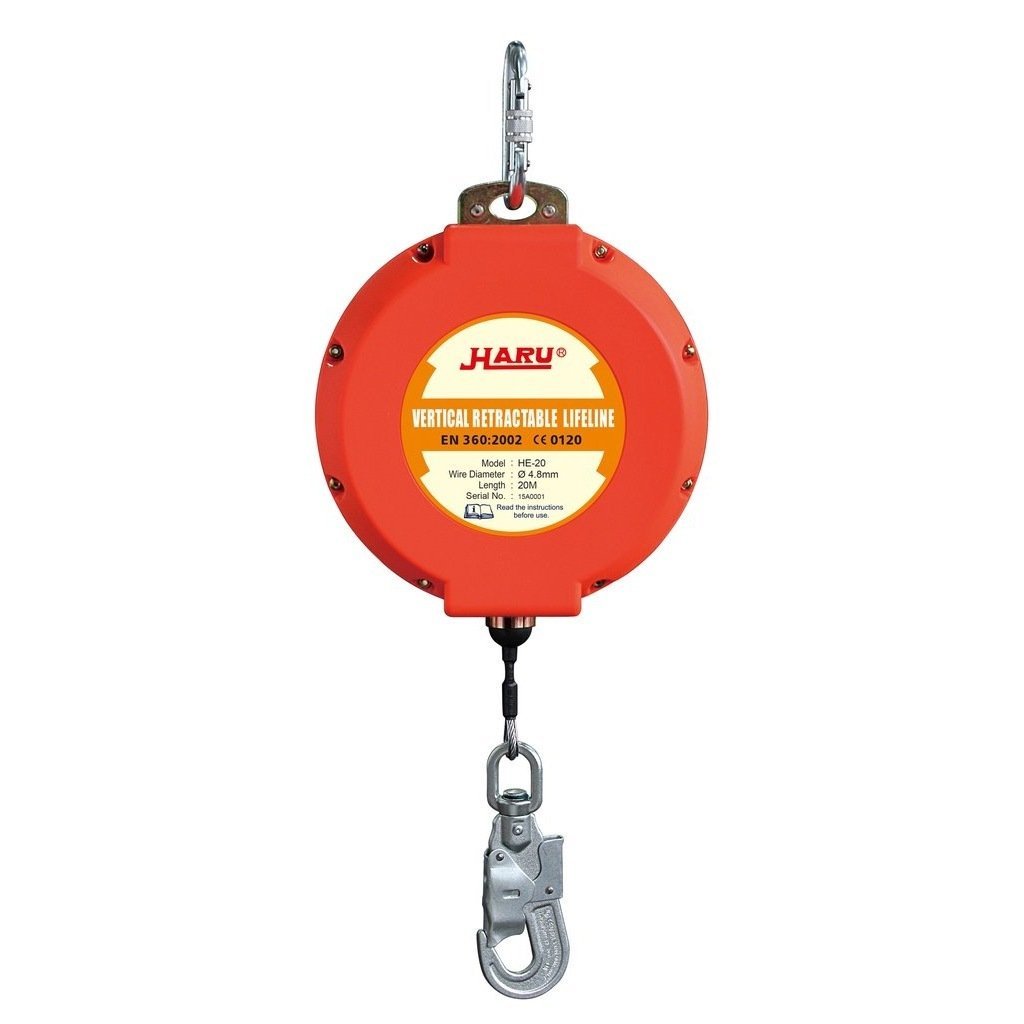 Haru KD20 Geri sarımlı Düşüş Durdurucu Çelik Halatlı 20 mt.halat:4mm