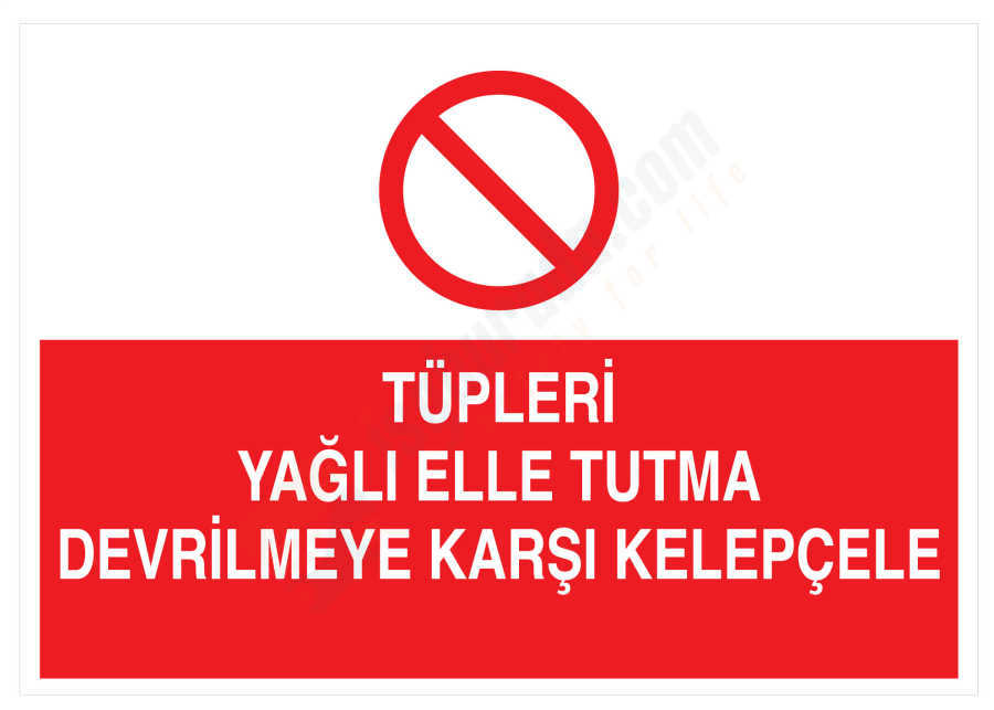 Tüpleri Yağlı Elle Tutma Devrilmeye Karşı Kelepçele