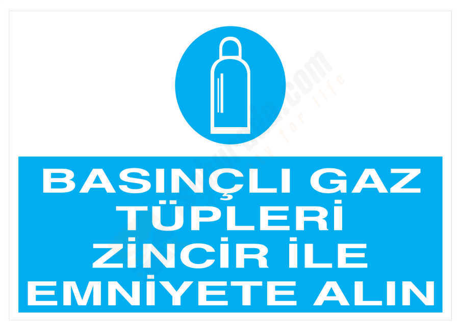 Basınçlı Gaz Tüpleri Zincir İle Emniyete Alın