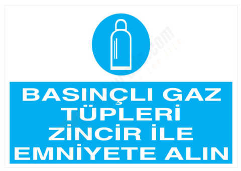 Basınçlı Gaz Tüpleri Zincir İle Emniyete Alın