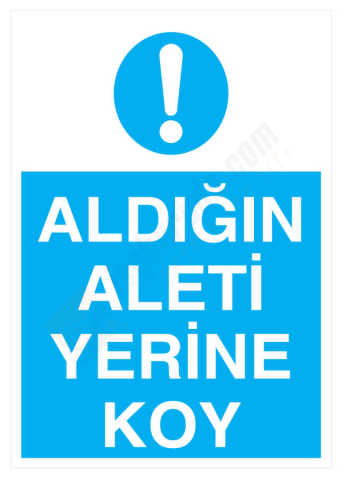 Aldığın Aleti Yerine Koy